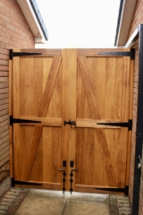 Solid Iroko Hardwood Gate