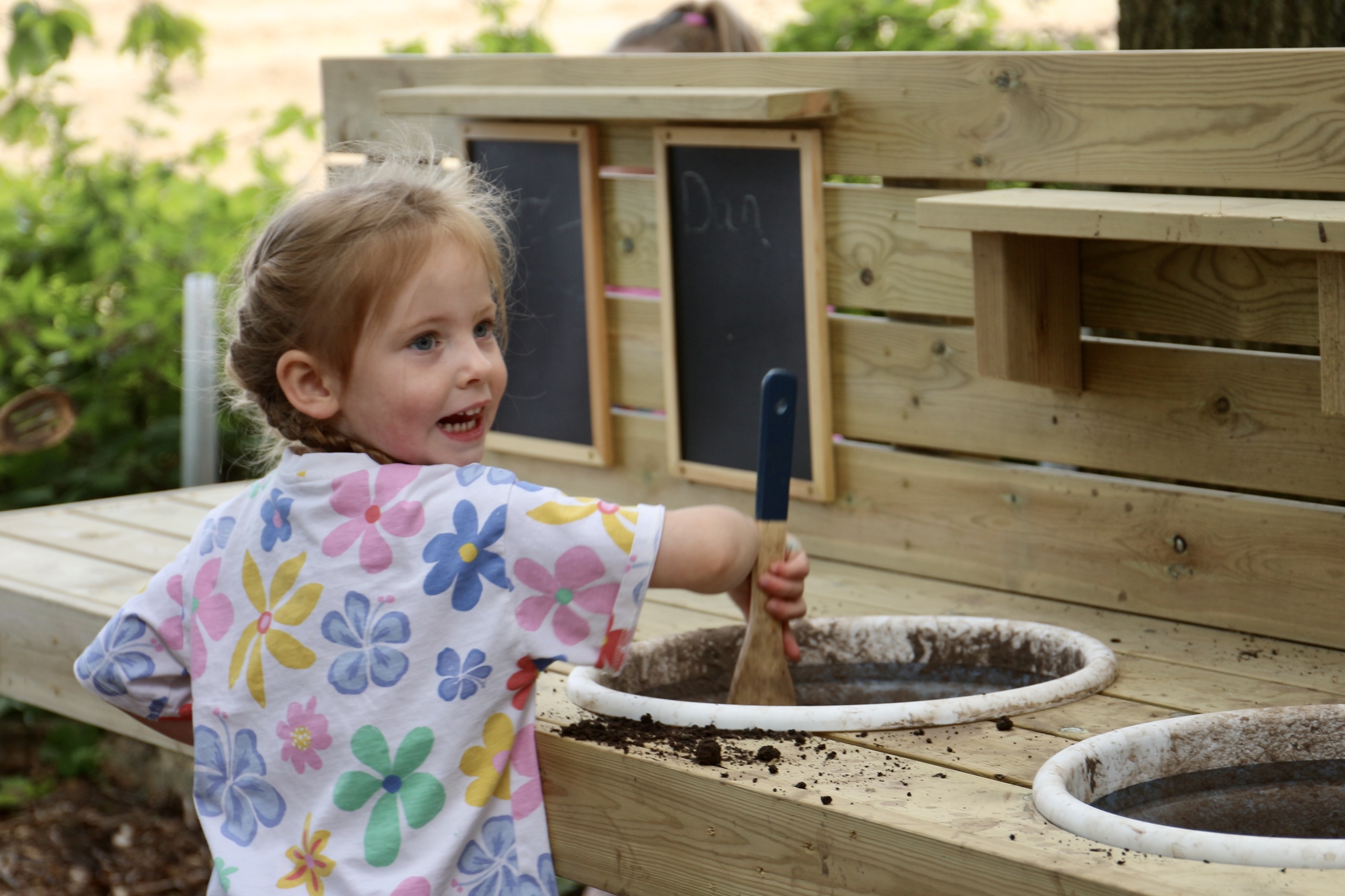 Children’s extra large outdoor wooden mud kitchen made from treated timber