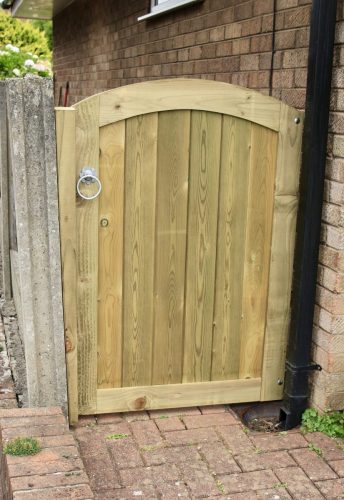 Curved Treated Timber Garden Gate