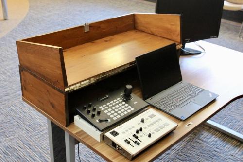 Lockable Box Desk Cover to allow Electronic Devices to be Stored Securely in Situ