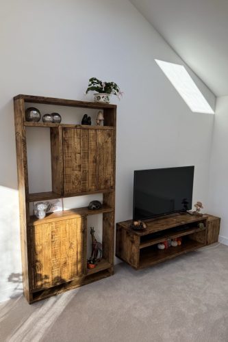 Reclaimed Scaffold Board and TV Unit