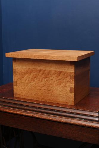 Solid Oak Dovetail Memorial Box