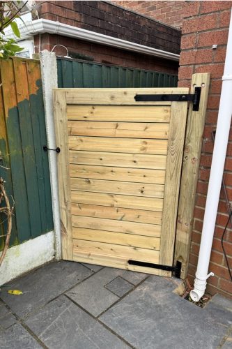 Treated Timber Horizontal Slatted Gate