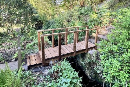 Wooden Bridge over Rainford Brook
