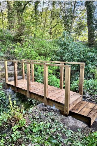 Wooden Bridge over Rainford Brook